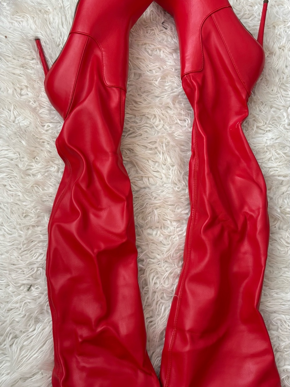 Steve Madden Red Over-the-Knee Stiletto Boots Size 9 – Worn Once - Picture 2 of 7